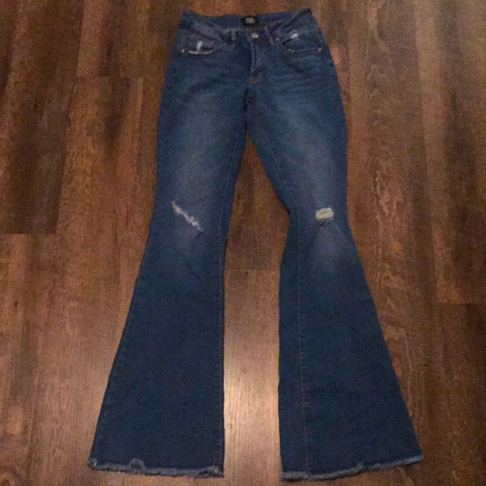 Low-Rise Flare Jeans